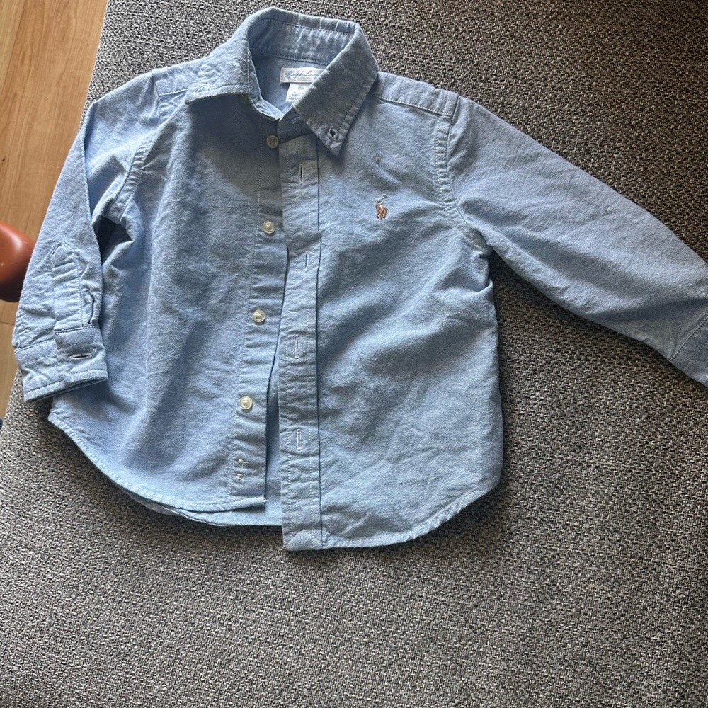 Ralph Lauren Blue Button Down Shirt Classic Style